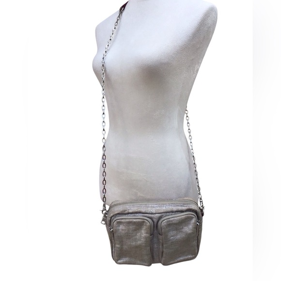 MZ Wallace Glazed Metallic Linen Chain Crossbody Bag - Picture 3 of 11